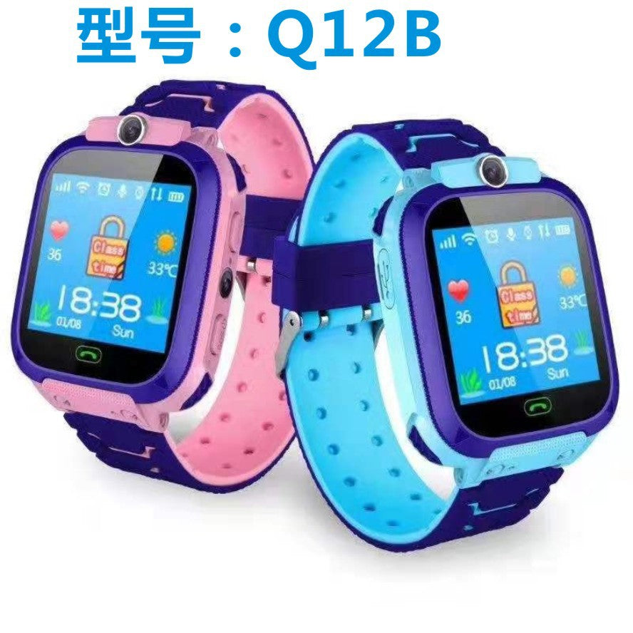 Kids Smart Watch GPS Tracker Q12 Children Smartwatch LBS Locator Voice Chat SOS Button Anti-Lost Monitor Phone Watch for Boys Girls UK Compatible