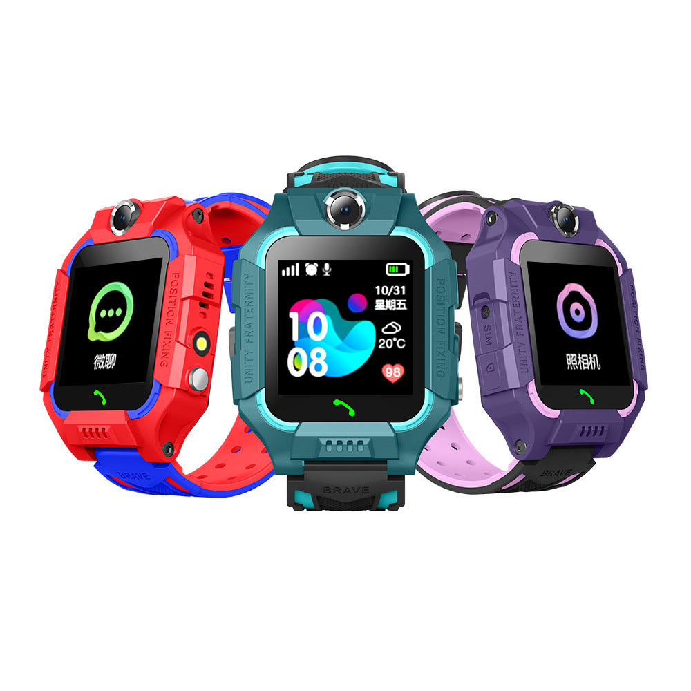 Kids Smart Watch GPS Tracker Q12 Children Smartwatch LBS Locator Voice Chat SOS Button Anti-Lost Monitor Phone Watch for Boys Girls UK Compatible
