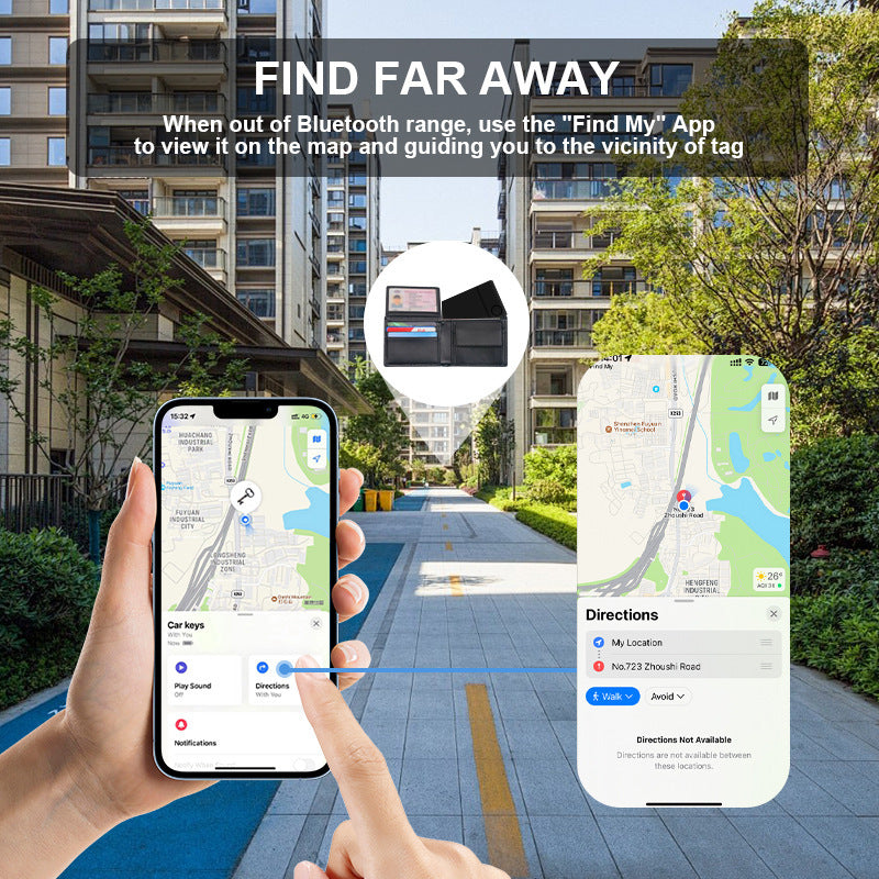 icard wireless charging global locator ultra-thin card anti-lost device itag pet tracking FindMy anti-lost